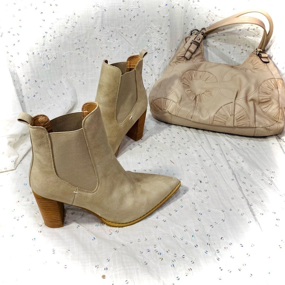 Mi.iM Esemee Boots - Block Heel Pointed Toe Slip-On SZ 10